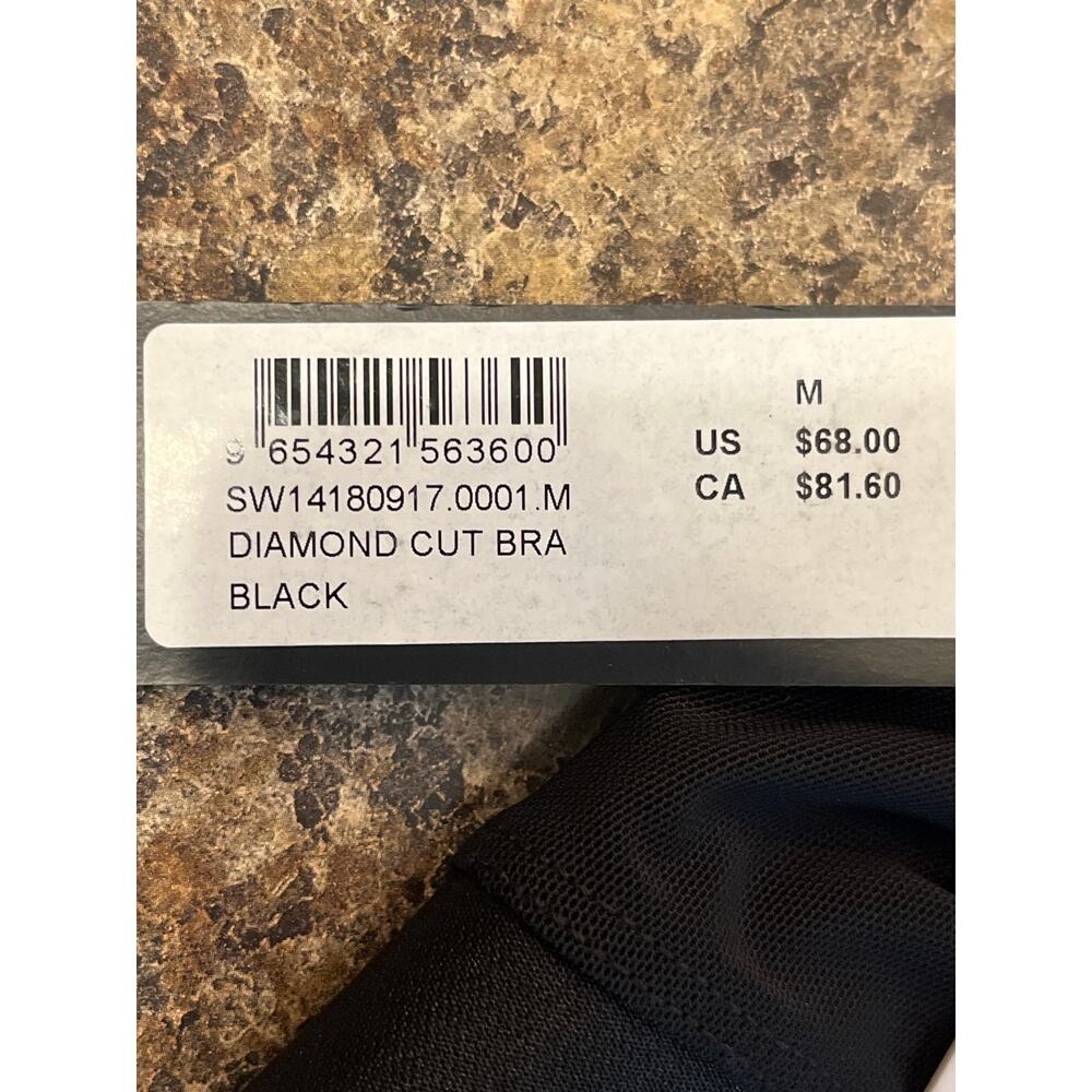 SoulCycle Black Cutout Sports Bra Strappy Back Medium Workout Yoga NWT - Picture 6 of 8